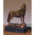 Marian Imports Marian Imports F53197 Wolf Bronze Plated Resin Sculpture 53197